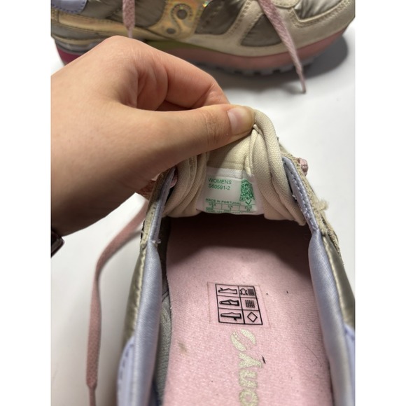 Saucony Women's 8 EU 39 Chunky Runners Sneakers Shadow Original Pink/Gold/Suede - Picture 9 of 10